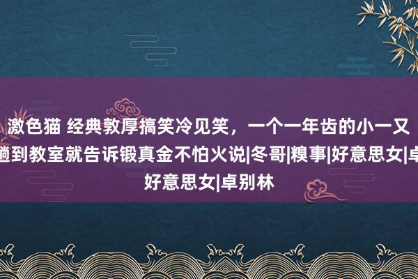 激色猫 经典敦厚搞笑冷见笑，一个一年齿的小一又友一趟到教室就告诉锻真金不怕火说|冬哥|糗事|好意思女|卓别林