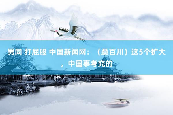 男同 打屁股 中国新闻网：（桑百川）这5个扩大，中国事考究的